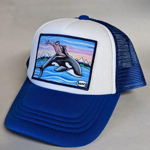 Sasquatch Riding an Orca Little Henry Trucker Hat