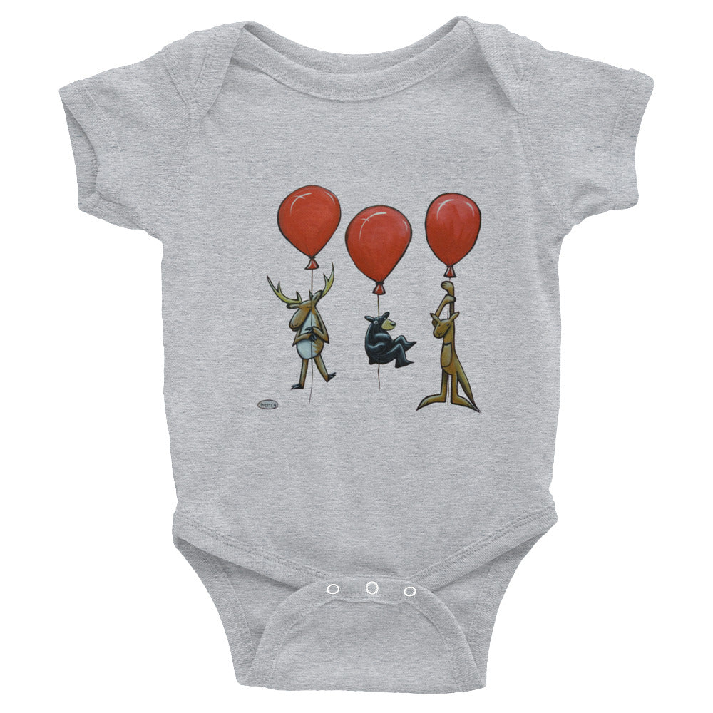 Onesie - Balloon Party Heathered Light Gray