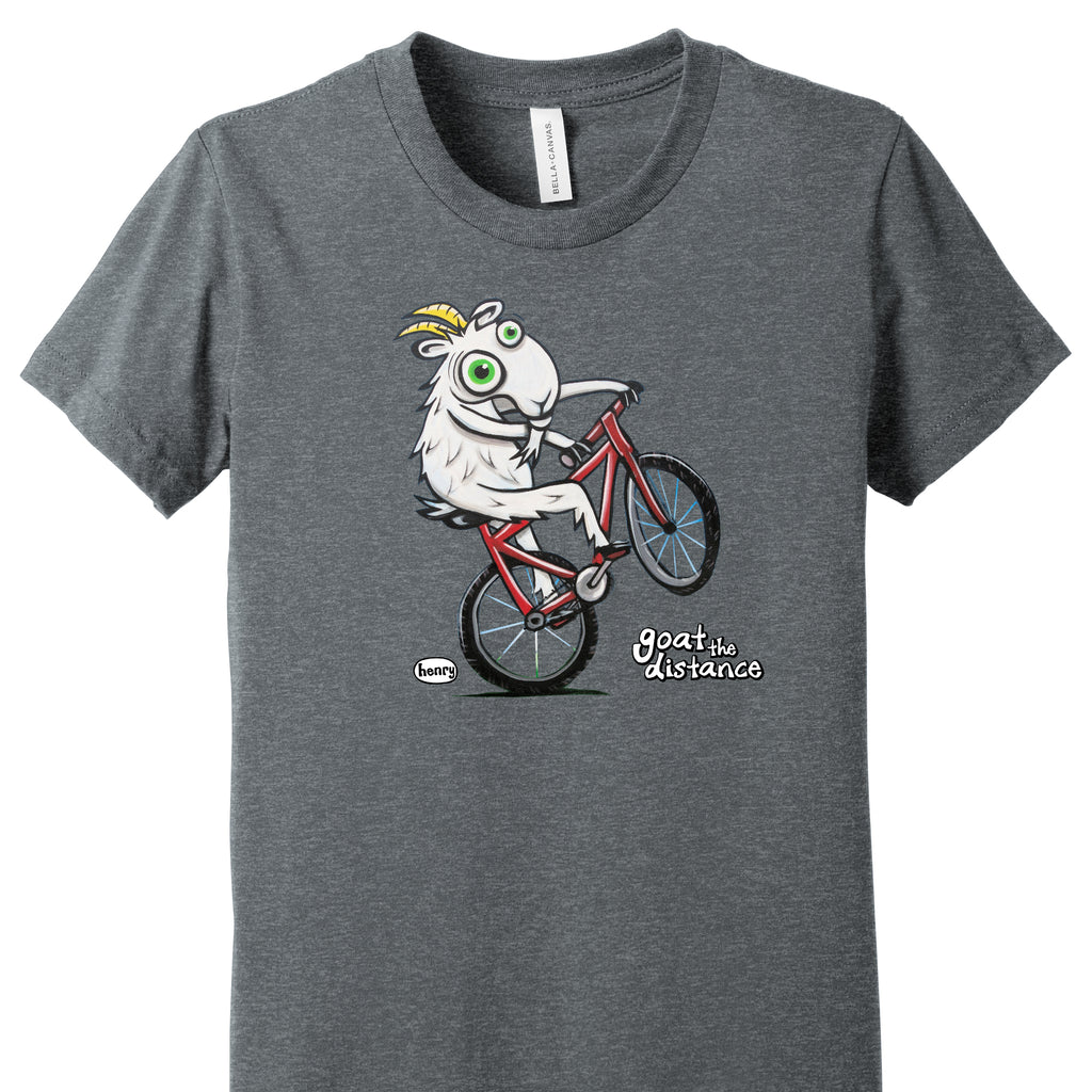 Goat the Distance Biker Youth T-Shirt