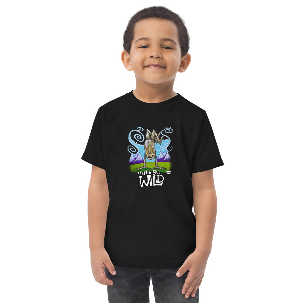 Sasquatch - A Little Bit Wild Black Toddler T-Shirt