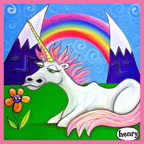 Unicorn Under the Rainbow Sticker