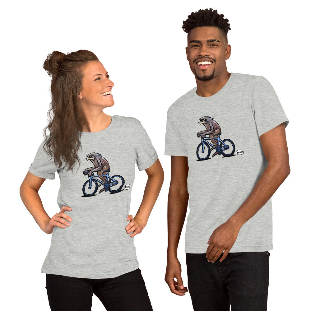 Sasquatch Biking Fast Unisex T-Shirt