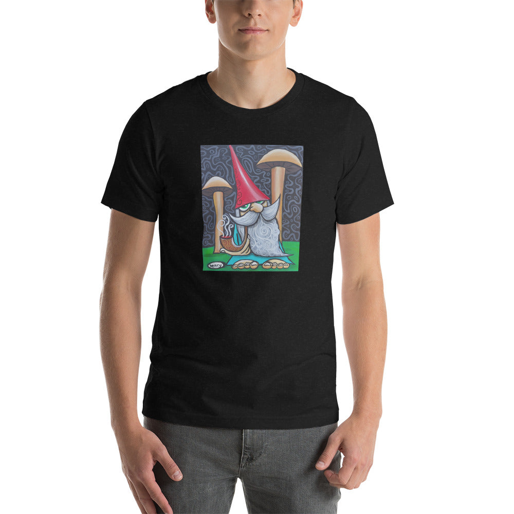 Gnome with Mushrooms Full Art Unisex T-Shirt