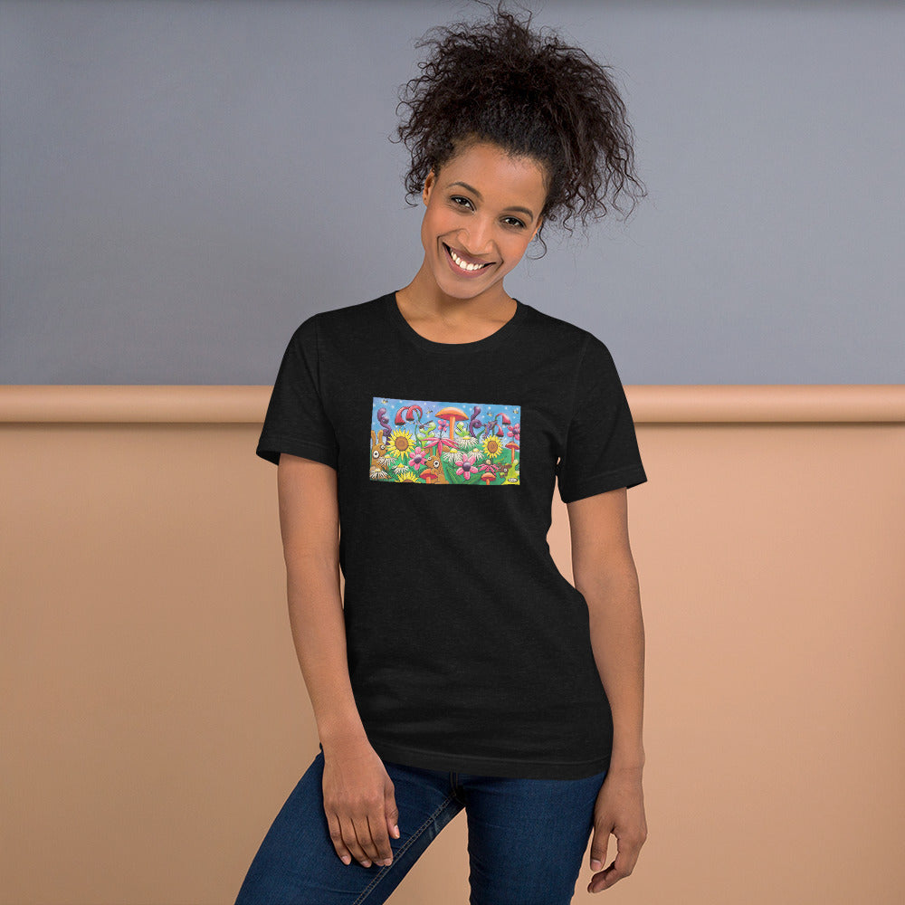 Bunnies in the Flowers Full Art Unisex T-Shirt