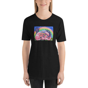 Unicorn with Flower Full Art Unisex T-Shirt