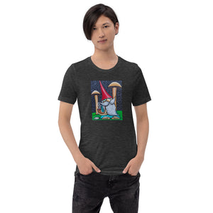 Gnome with Mushrooms Full Art Unisex T-Shirt